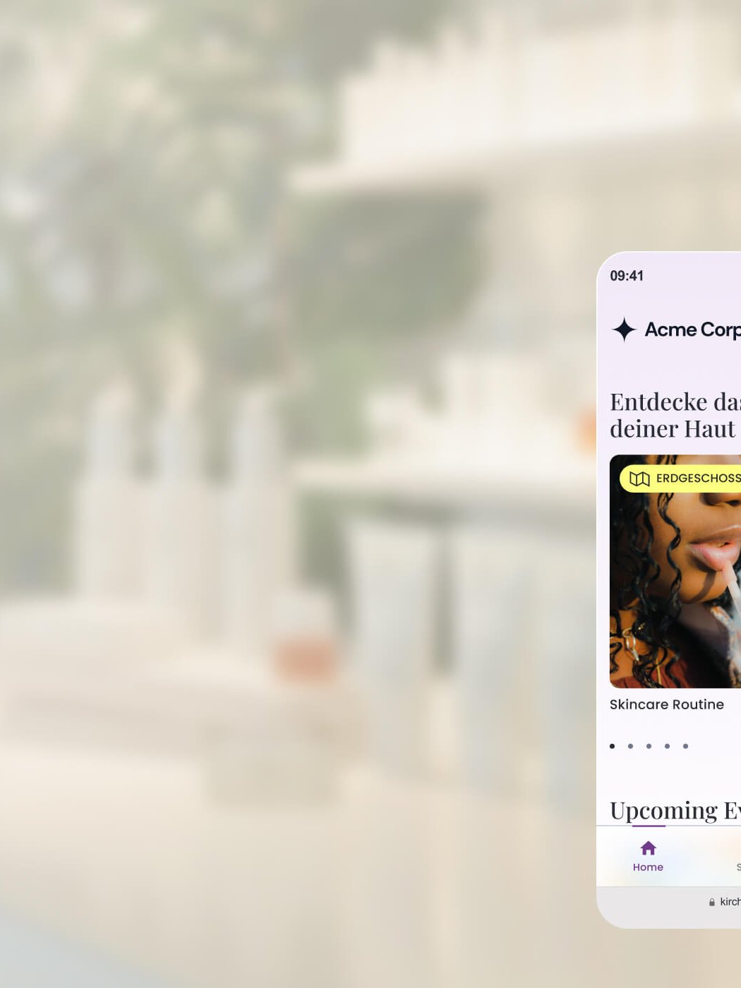 Screen von Web App im Ladengeschäft