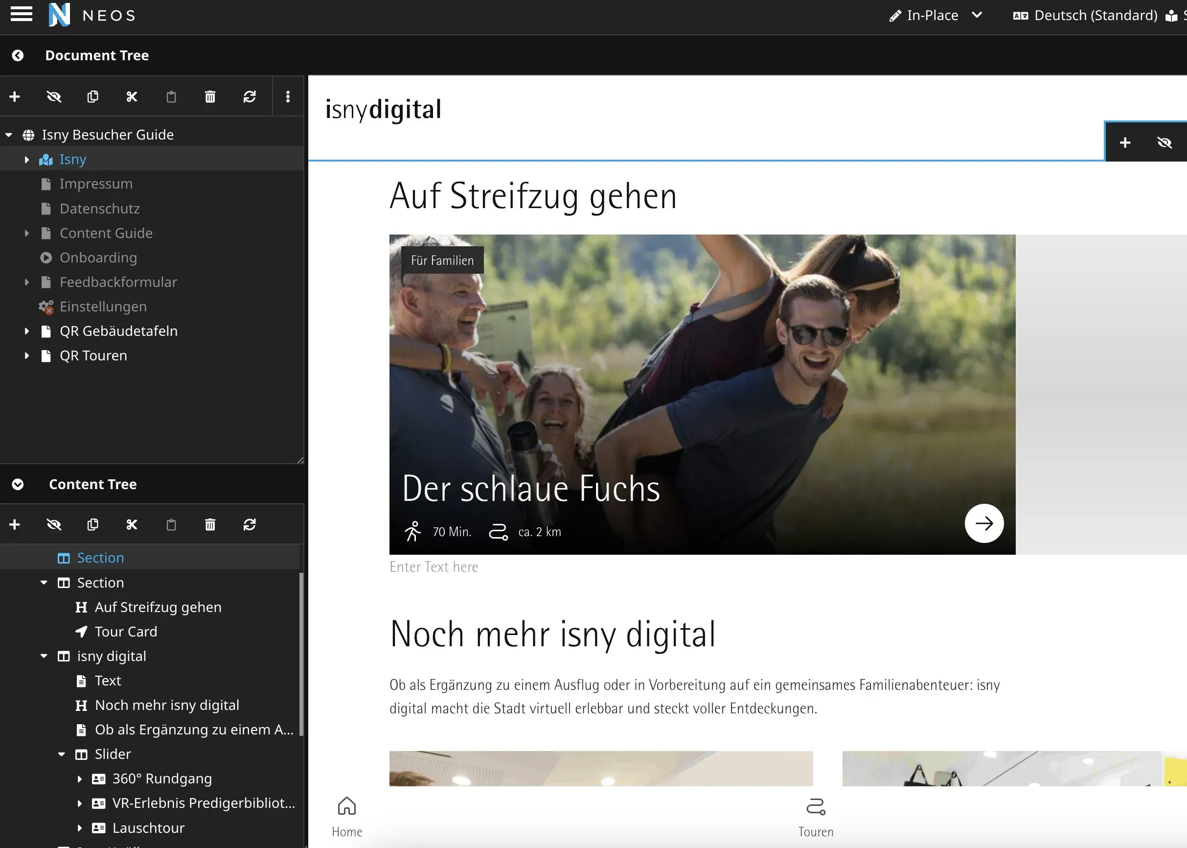 CMS mit Inline Editing
