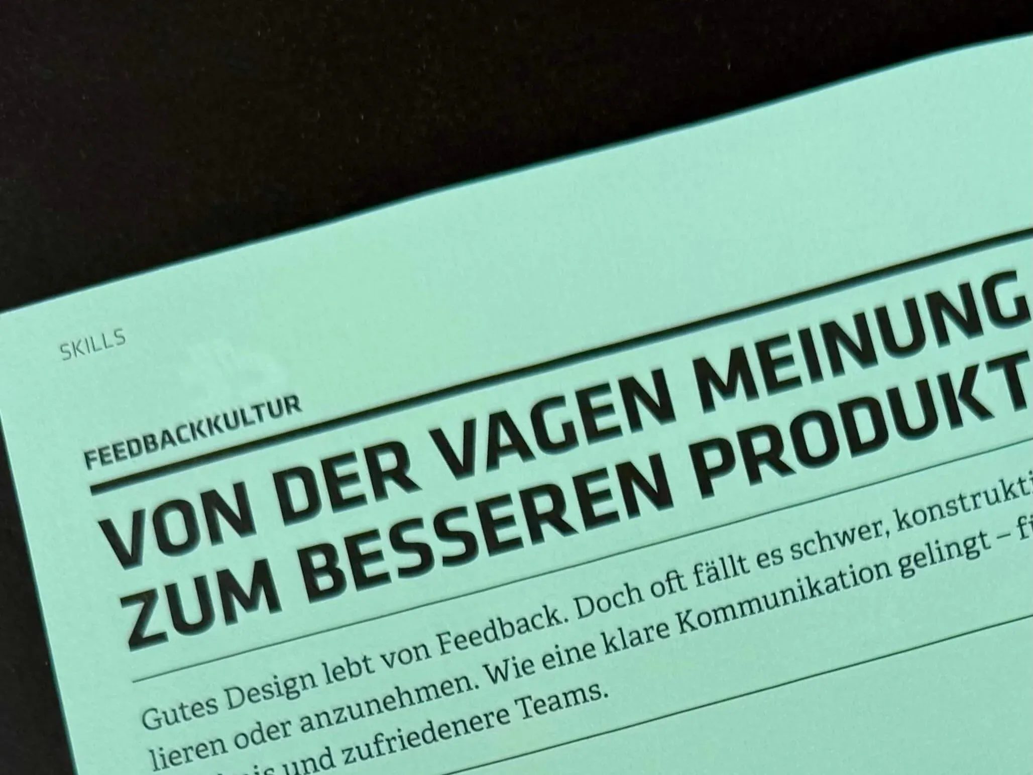 Photo of the headline of the article