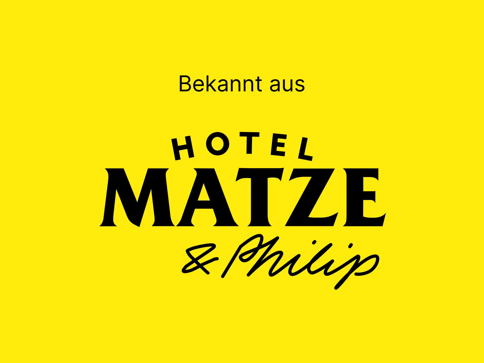 Hotel Matze & Philip Logo