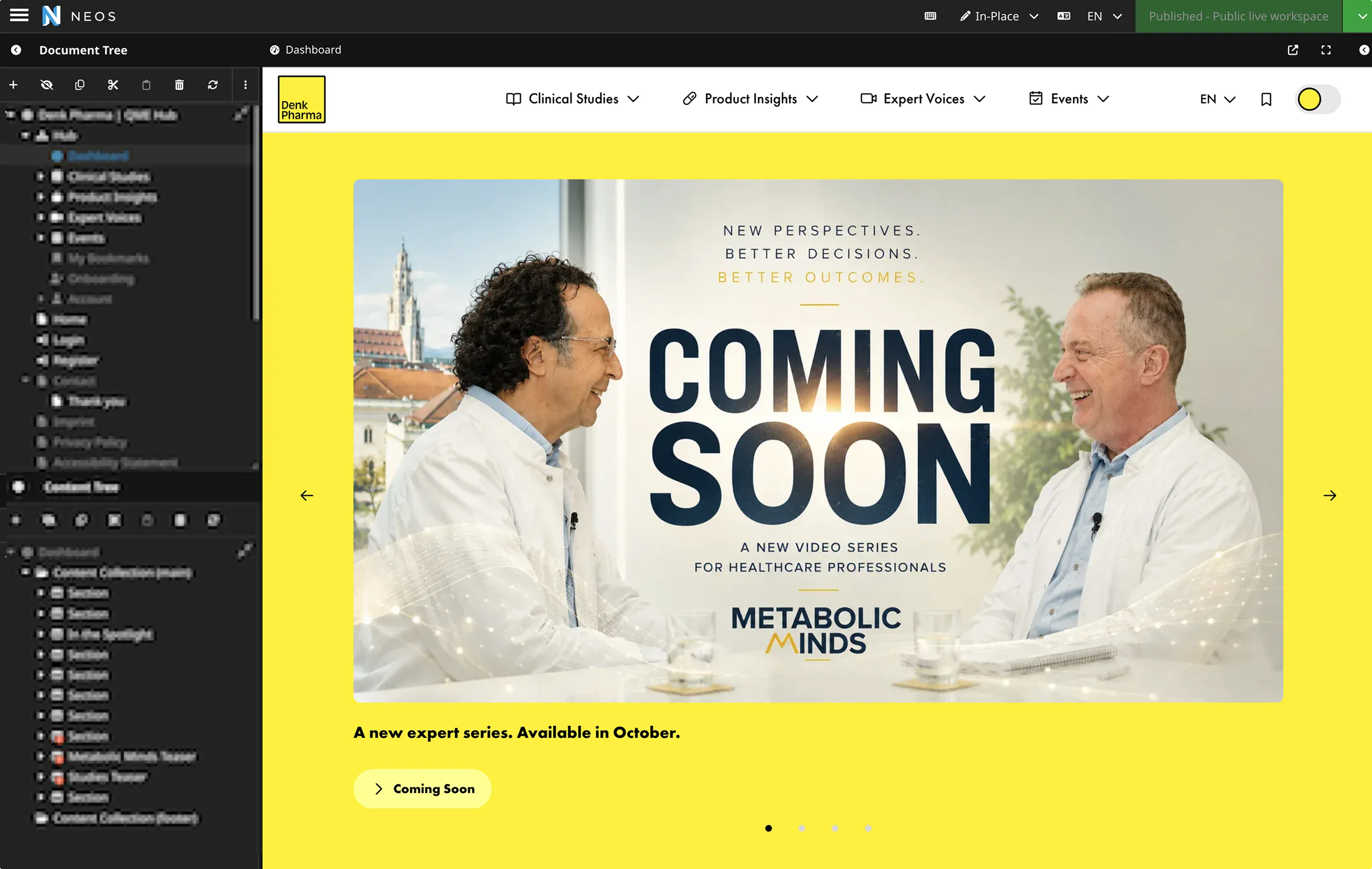 Neos CMS Backend mixed frames